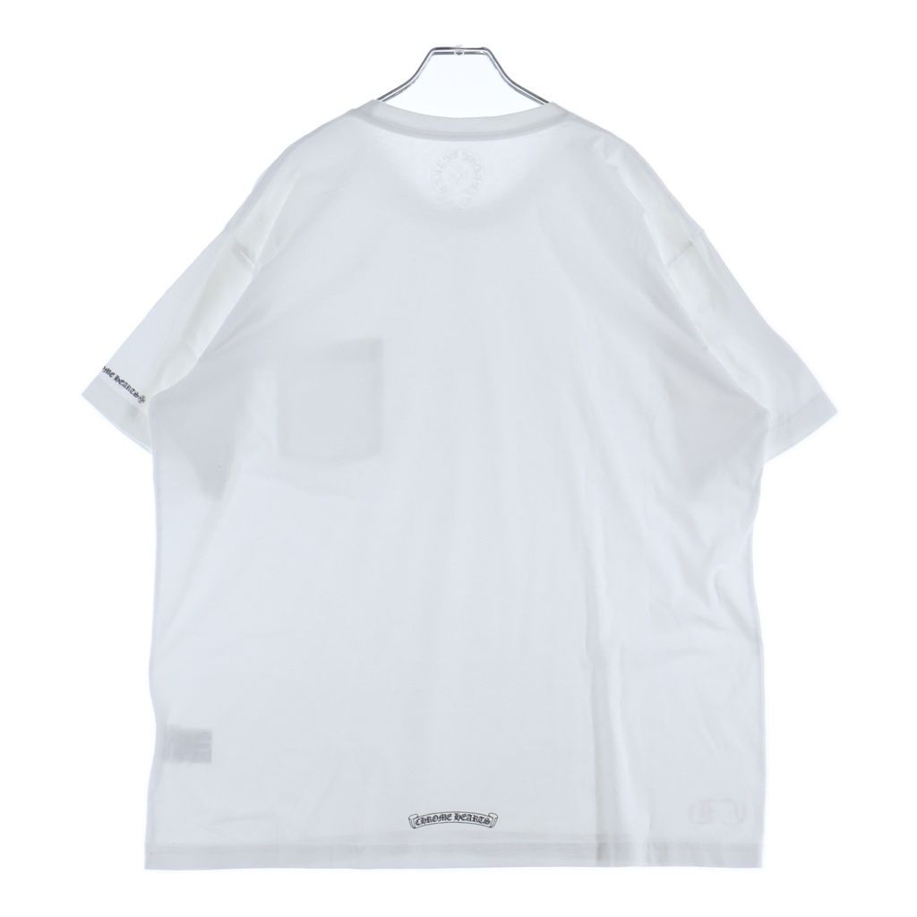 Chrome Hearts Neck Logo Tee Print Crew Short Sleeve T-Shirt White — view 2