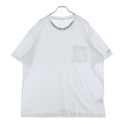 Chrome Hearts Neck Logo Tee Print Crew Short Sleeve T-Shirt White