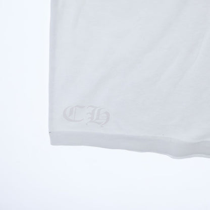 Chrome Hearts Neck Logo Tee Print Crew Short Sleeve T-Shirt White — view 6