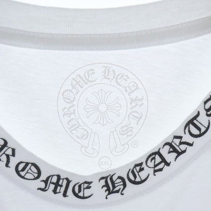 Chrome Hearts Neck Logo Tee Print Crew Short Sleeve T-Shirt White — view 7