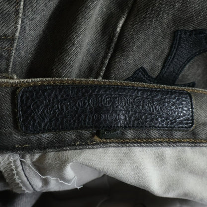 Chrome Hearts Levi's Vntg Blk Red Tab Washed 501 Denim Pants with Cross Patch — view 7