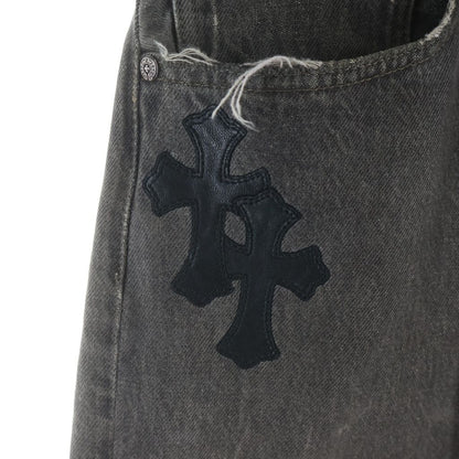 Chrome Hearts Levi's Vntg Blk Red Tab Washed 501 Denim Pants with Cross Patch — view 5