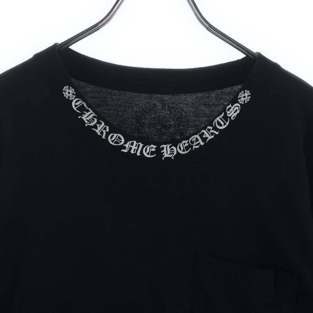 Chrome Hearts CH LS Neck Logo Print Sleeve Long T-Shirt Top Black — view 3