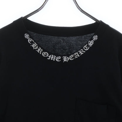 Chrome Hearts CH LS Neck Logo Print Sleeve Long T-Shirt Top Black — view 3