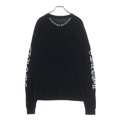 Chrome Hearts CH LS Neck Logo Print Sleeve Long T-Shirt Top Black