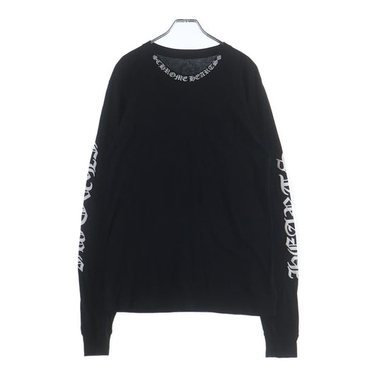Chrome Hearts CH LS Neck Logo Print Sleeve Long T-Shirt Top Black