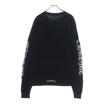 Chrome Hearts CH LS Neck Logo Print Sleeve Long T-Shirt Top Black — view 2