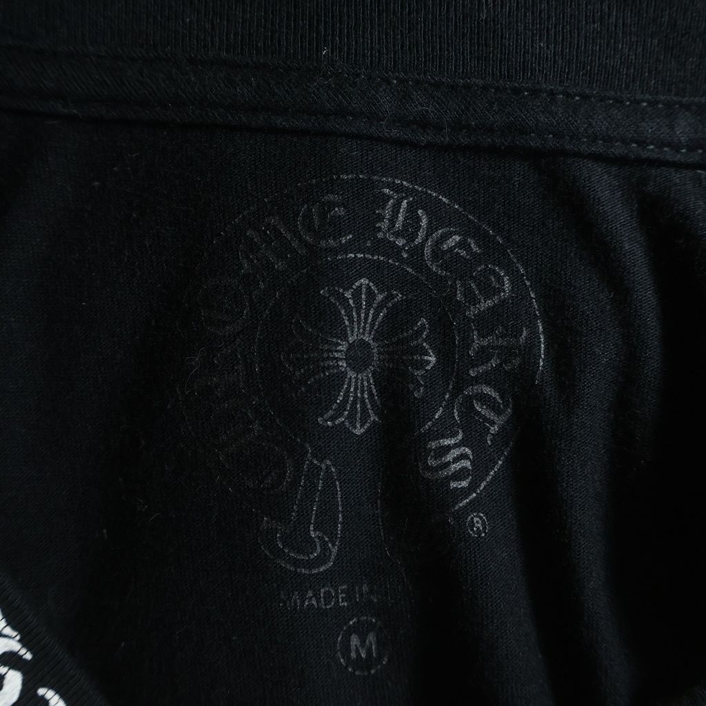 Chrome Hearts CH LS Neck Logo Print Sleeve Long T-Shirt Top Black — view 7
