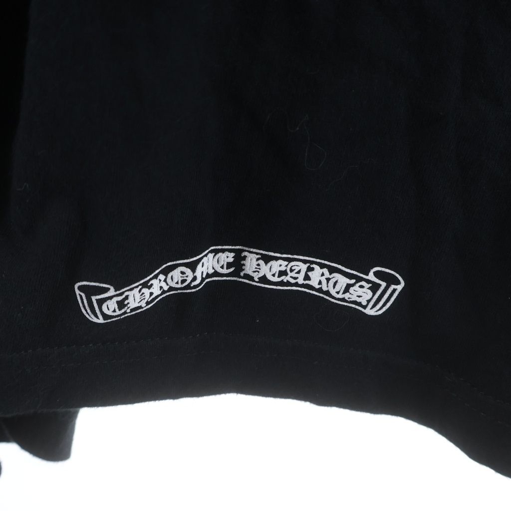 Chrome Hearts CH LS Neck Logo Print Sleeve Long T-Shirt Top Black — view 6