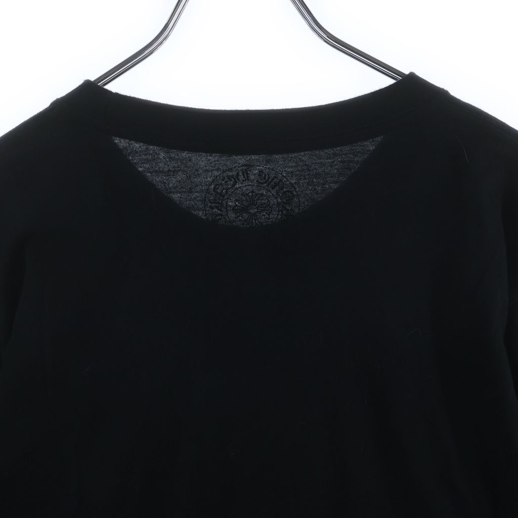 Chrome Hearts CH LS Neck Logo Print Sleeve Long T-Shirt Top Black — view 4