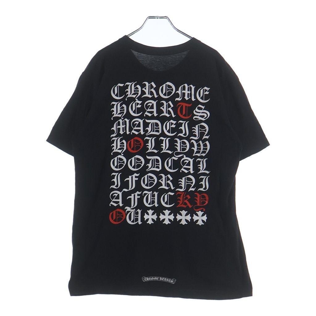 Chrome Hearts CH T-shrt 1 Back English Print T-Shirt Short Sleeve Top Black