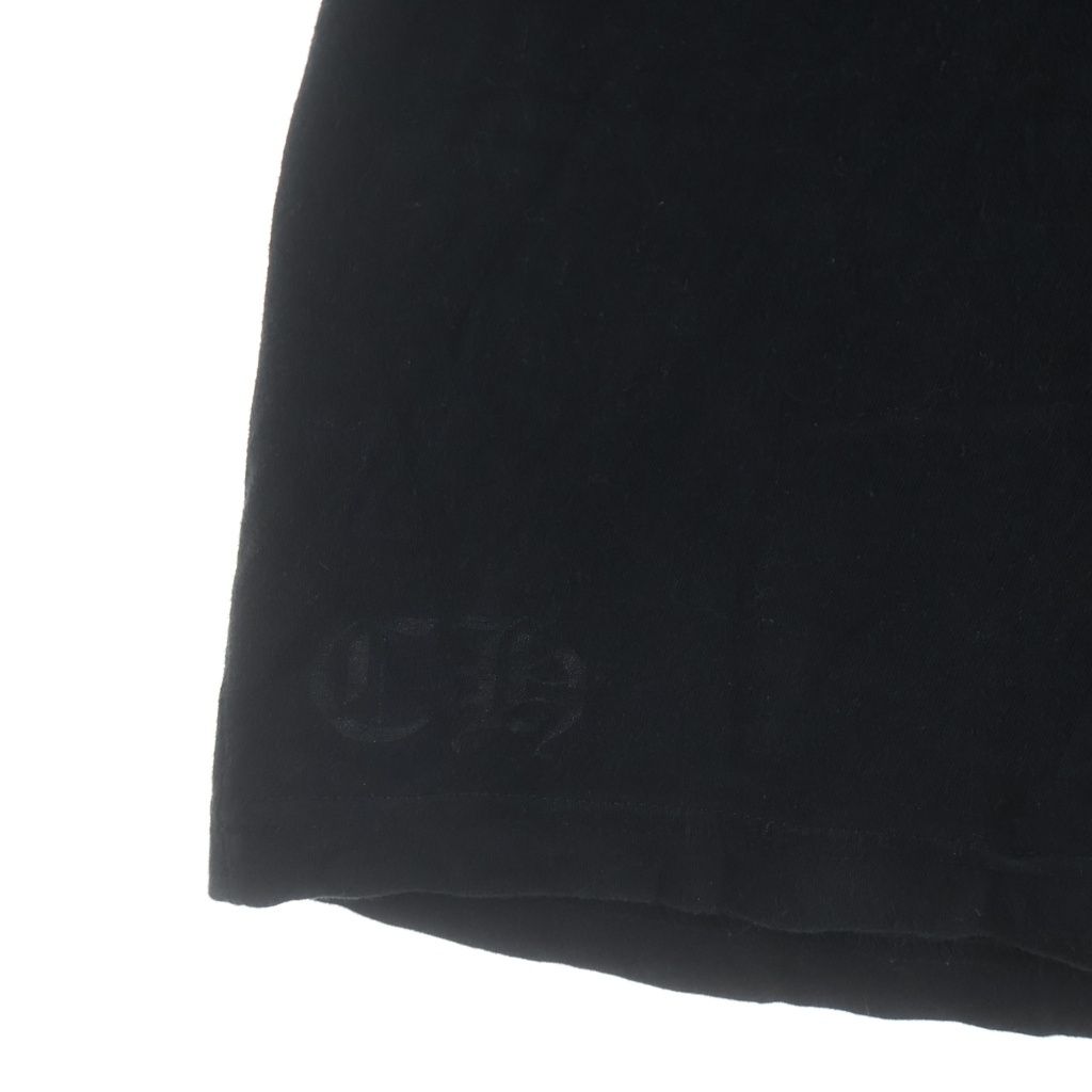 Chrome Hearts CH T-shrt 1 Back English Print T-Shirt Short Sleeve Top Black — view 6