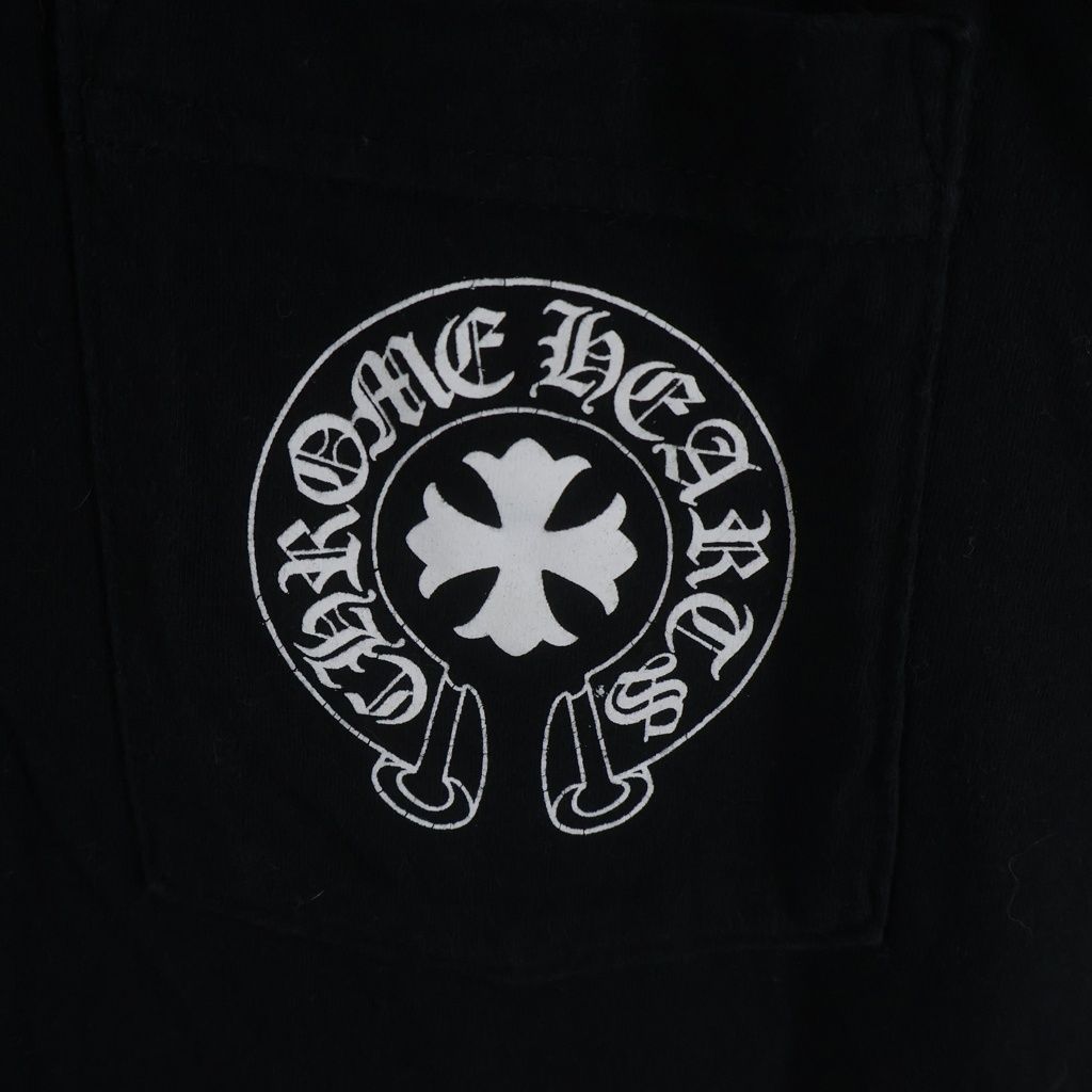 Chrome Hearts CH T-shrt 1 Back English Print T-Shirt Short Sleeve Top Black — view 4