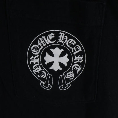 Chrome Hearts CH T-shrt 1 Back English Print T-Shirt Short Sleeve Top Black — view 4