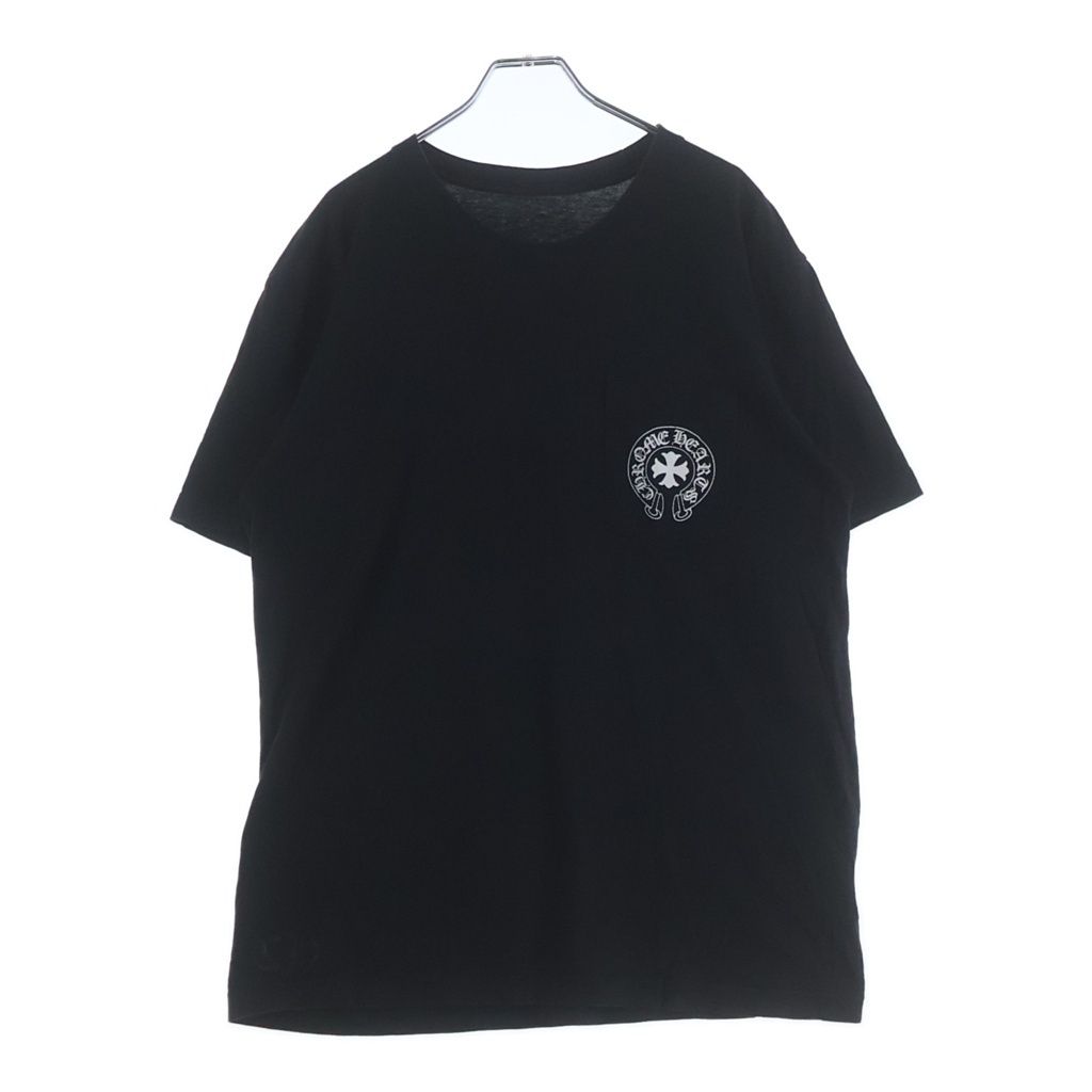 Chrome Hearts CH T-shrt 1 Back English Print T-Shirt Short Sleeve Top Black — view 2