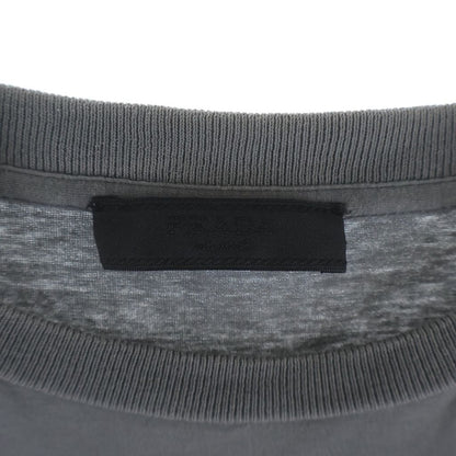 Prada Triangle Logo Pocket Short Sleeve T-Shirt Gray — view 6