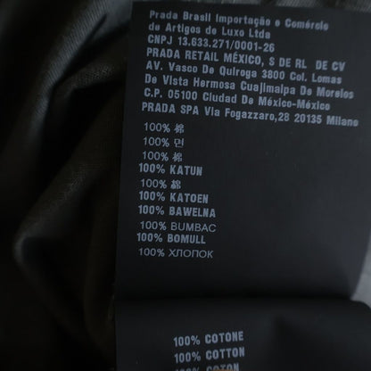 Prada Triangle Logo Pocket Short Sleeve T-Shirt Gray — view 7