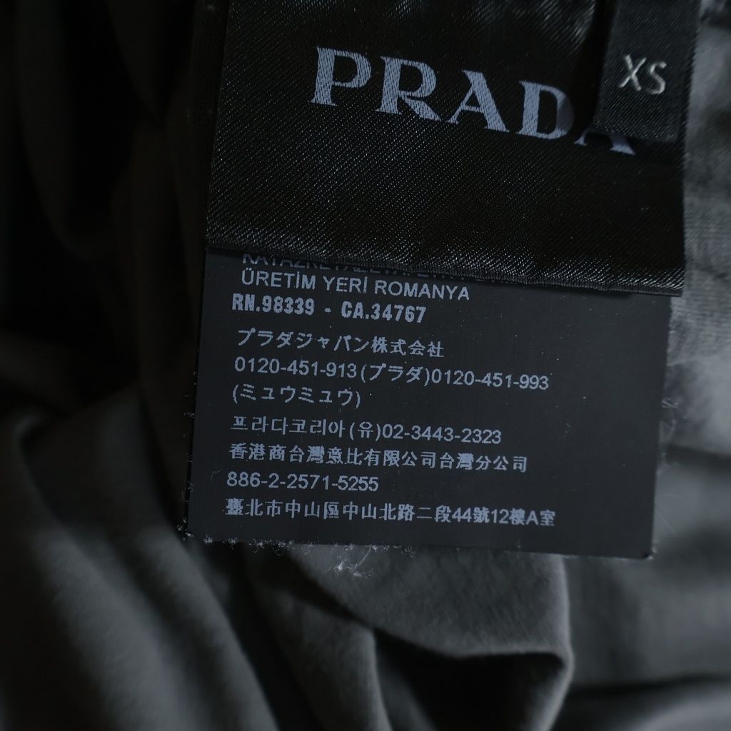 Prada Triangle Logo Pocket Short Sleeve T-Shirt Gray — view 8