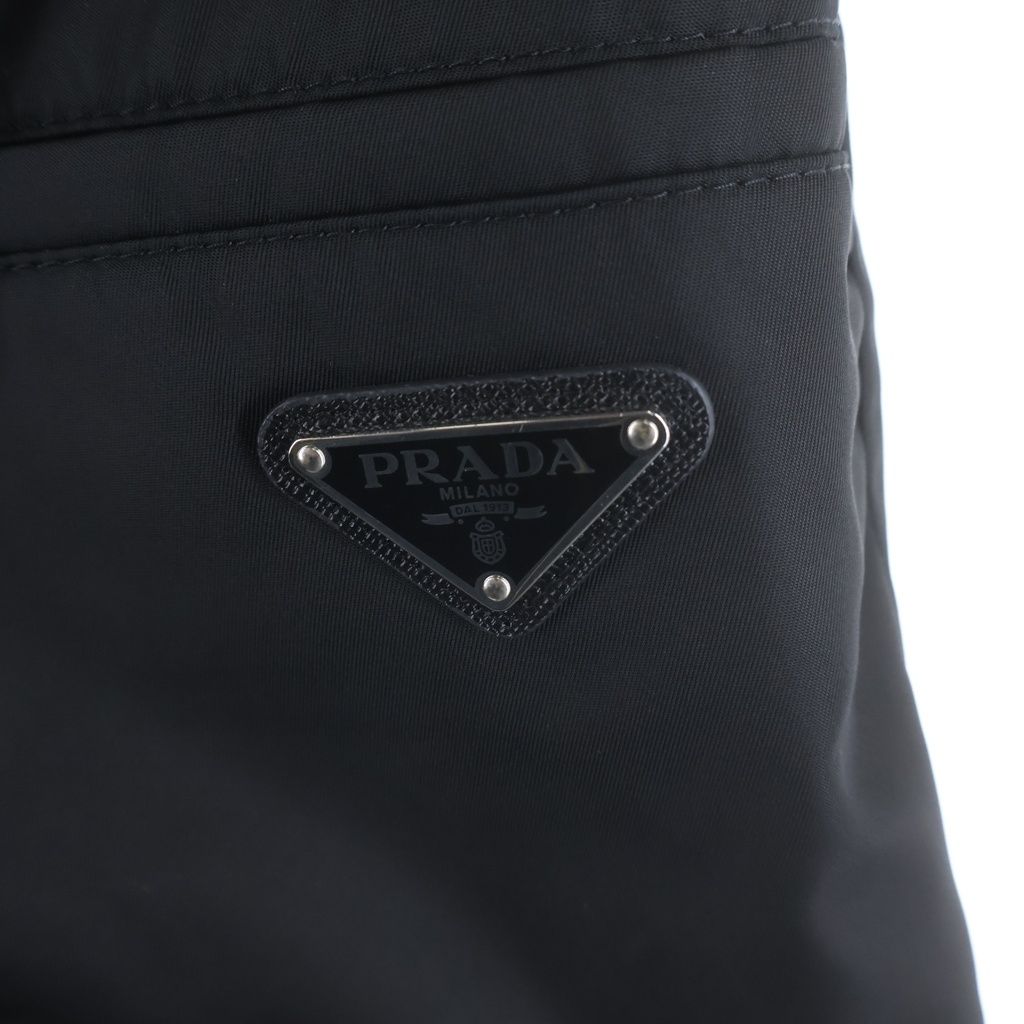 Prada Re-Nylon Bermuda Shorts Triangle Logo Pants Nylon Black — view 4