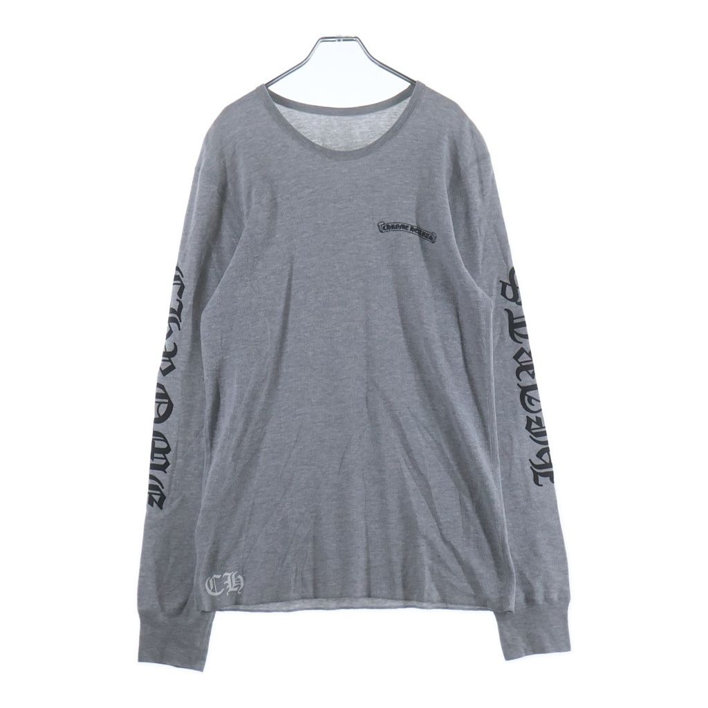 Chrome Hearts Thermal L S Tee Arm English Logo Print Long Sleeve T-Shirt