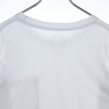 Chrome Hearts CH LS 1 Neck Logo Arm Print Crew Long Sleeve T-Shirt White Blue — view 4