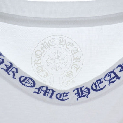 Chrome Hearts CH LS 1 Neck Logo Arm Print Crew Long Sleeve T-Shirt White Blue — view 7