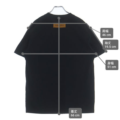 Louis Vuitton LV Logo Embossed Short Sleeve T-Shirt Dt3 Black — view 9