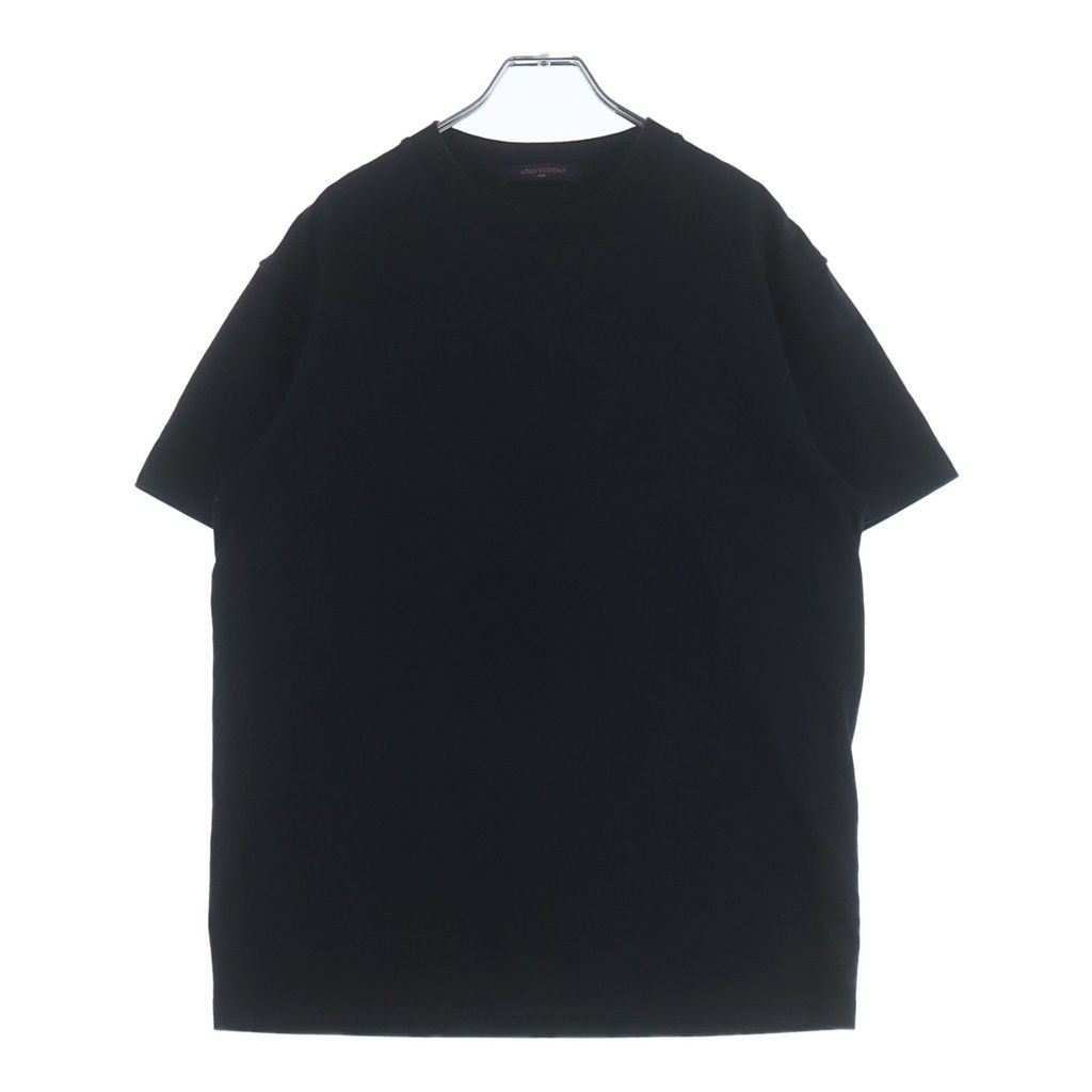 Louis Vuitton LV Logo Embossed Short Sleeve T-Shirt Dt3 Black