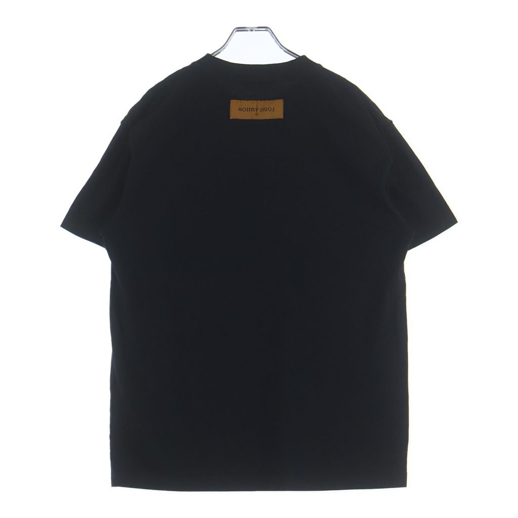Louis Vuitton LV Logo Embossed Short Sleeve T-Shirt Dt3 Black — view 2