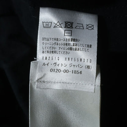 Louis Vuitton LV Logo Embossed Short Sleeve T-Shirt Dt3 Black — view 8
