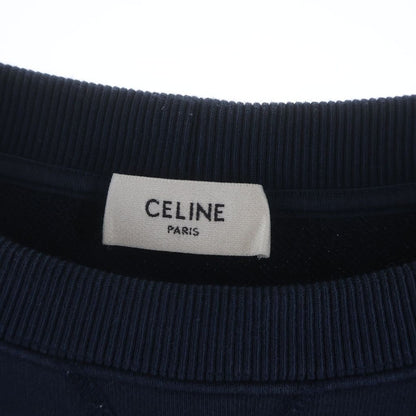 Celine Paris Logo Print Sweatshirt Navy — view 7
