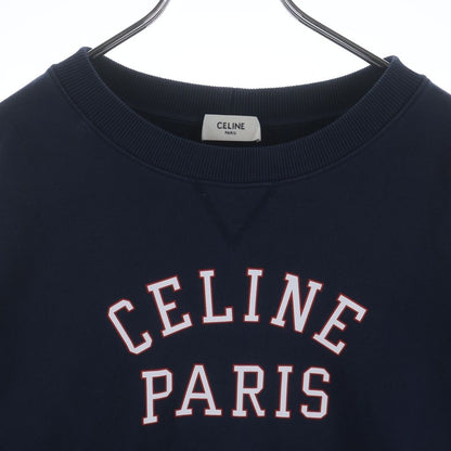 Celine Paris Logo Print Sweatshirt Navy — view 3