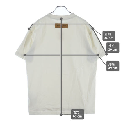 Louis Vuitton LV Logo Embossed Short Sleeve T-Shirt Dt3 White — view 9