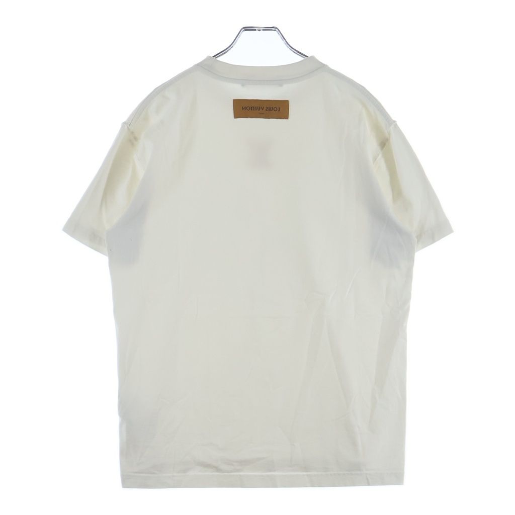 Louis Vuitton LV Logo Embossed Short Sleeve T-Shirt Dt3 White — view 2