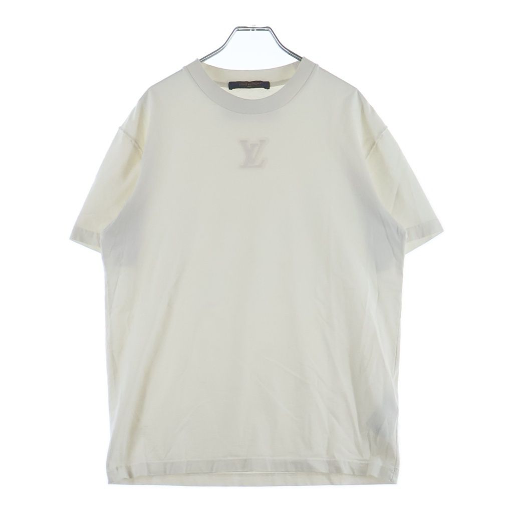 Louis Vuitton LV Logo Embossed Short Sleeve T-Shirt Dt3 White