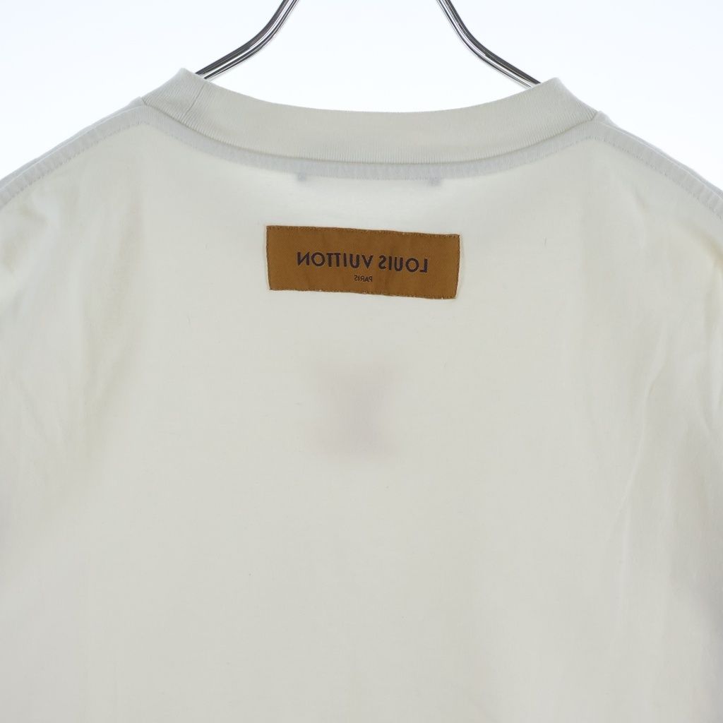 Louis Vuitton LV Logo Embossed Short Sleeve T-Shirt Dt3 White — view 4