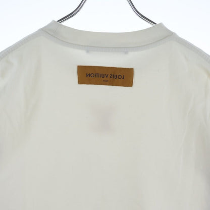 Louis Vuitton LV Logo Embossed Short Sleeve T-Shirt Dt3 White — view 4