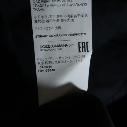 Dolce & Gabbana Marti Ni Senta Logo Line Collared Long Sleeve Shirt Black — view 8