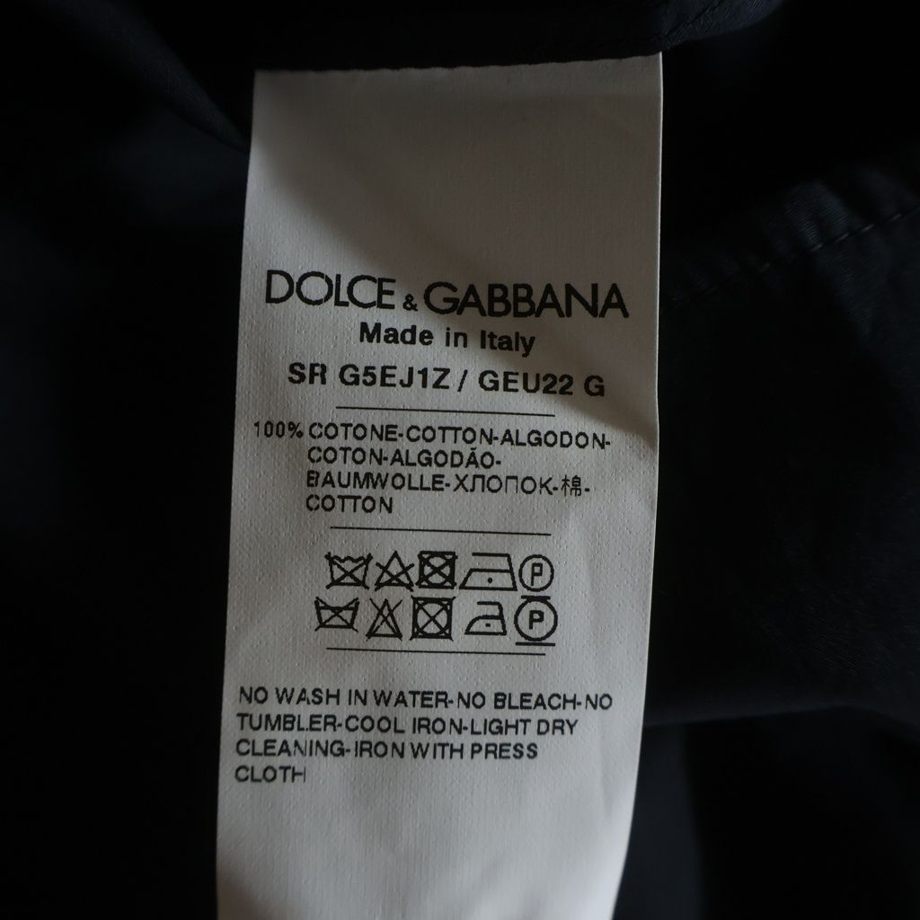Dolce & Gabbana Marti Ni Senta Logo Line Collared Long Sleeve Shirt Black — view 7