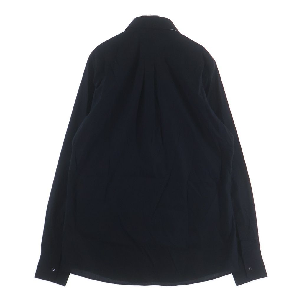 Dolce & Gabbana Marti Ni Senta Logo Line Collared Long Sleeve Shirt Black — view 2