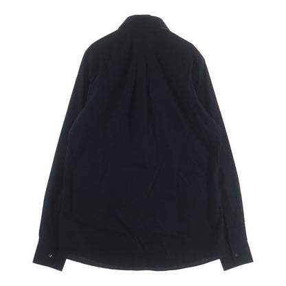Dolce & Gabbana Marti Ni Senta Logo Line Collared Long Sleeve Shirt Black — view 2