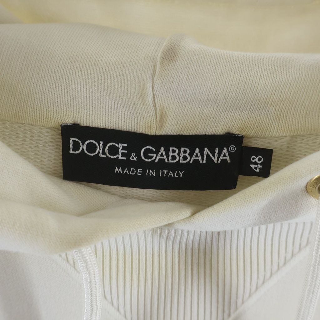 Dolce & Gabbana Italy Logo Motif Pullover Sweatshirt Hoodie White Red Green — view 6