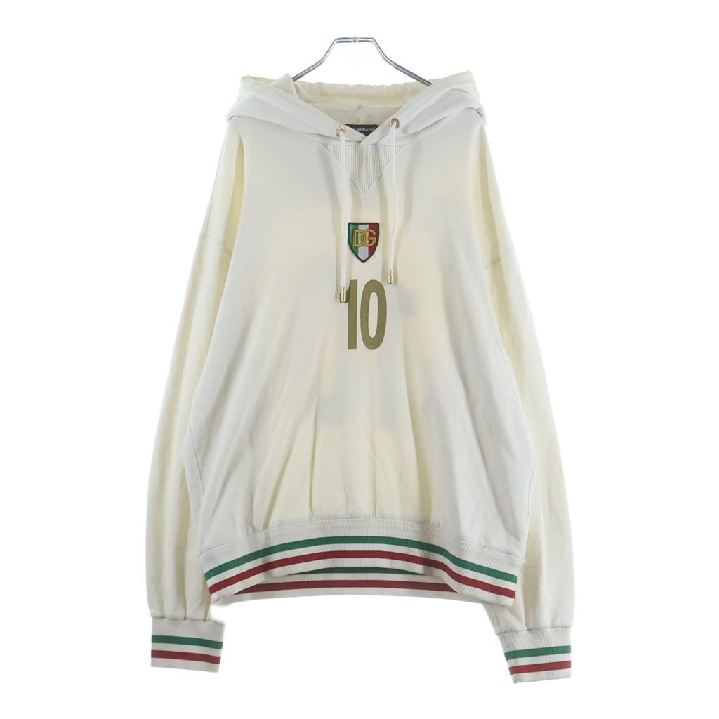 Dolce & Gabbana Italy Logo Motif Pullover Sweatshirt Hoodie White Red Green — view 2