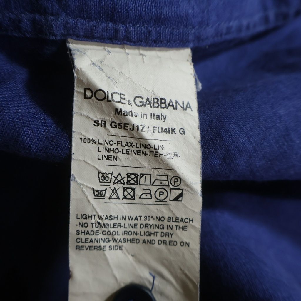 Dolce & Gabbana Marti Ni Chest Logo Embroidery Button Up Collared Long Sleeve — view 7