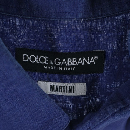 Dolce & Gabbana Marti Ni Chest Logo Embroidery Button Up Collared Long Sleeve — view 6