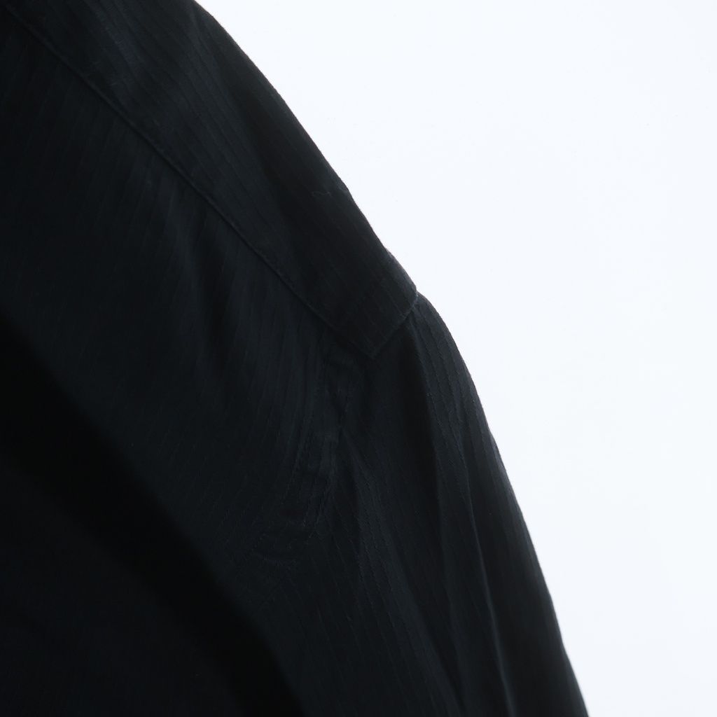 Dolce & Gabbana Button Up Collared Long Sleeve Striped Shirt Black — view 6