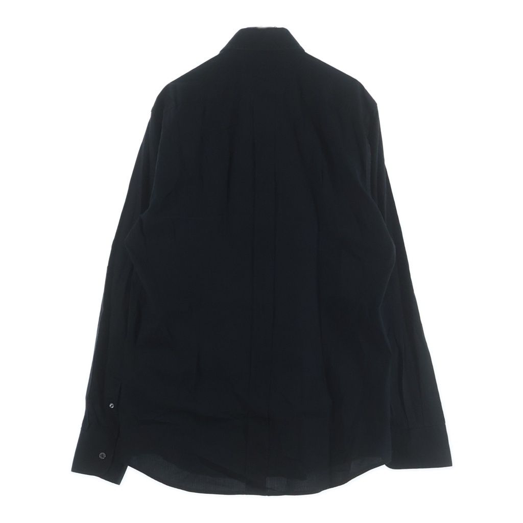 Dolce & Gabbana Button Up Collared Long Sleeve Striped Shirt Black — view 2