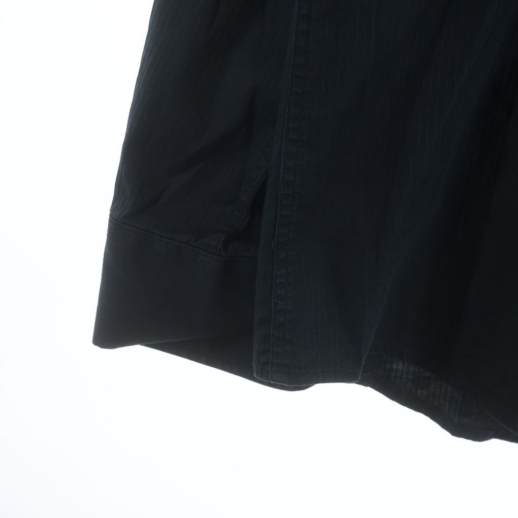 Dolce & Gabbana Button Up Collared Long Sleeve Striped Shirt Black — view 5