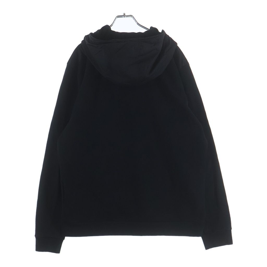 Prada Cotton Logo Hoodie Triangle Print Sweatshirt Pullover Black — view 2