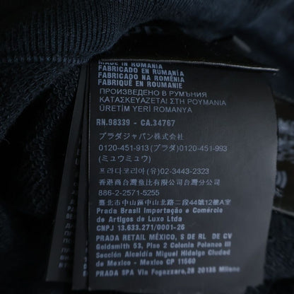 Prada Back Triangle Logo Print Nylon Pocket Sweatshirt Pants Black — view 8